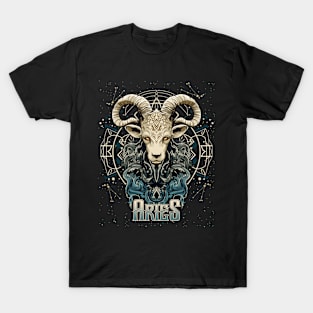 Aries Zodiac Sign Birthday Horoscope T-Shirt